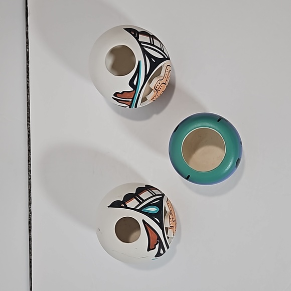 Southwestern Trio Handmade Pottery Mini Vases - Picture 4 of 6